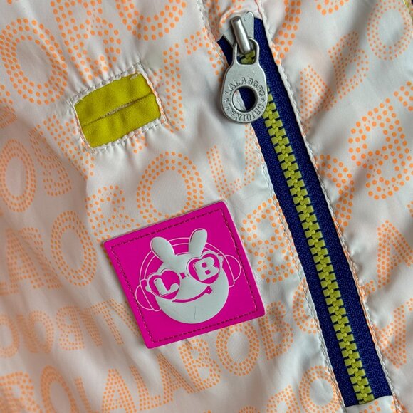 LALA BOBO RARE BRIGHT FUN GRAPHIC PUFFER HOODIE JACKET COAT LARGE - Picture 6 of 10